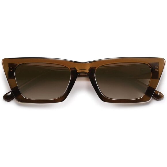 Rectangle Cateye Sunglasses Womens Mens Polarized UV400 Flat Top Sunnies main image 5